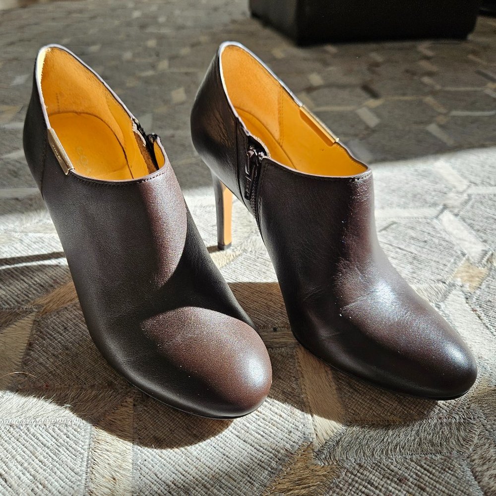 Vintage Coach Seneca Brown Leather Ankle Boots - Picture 8 of 11